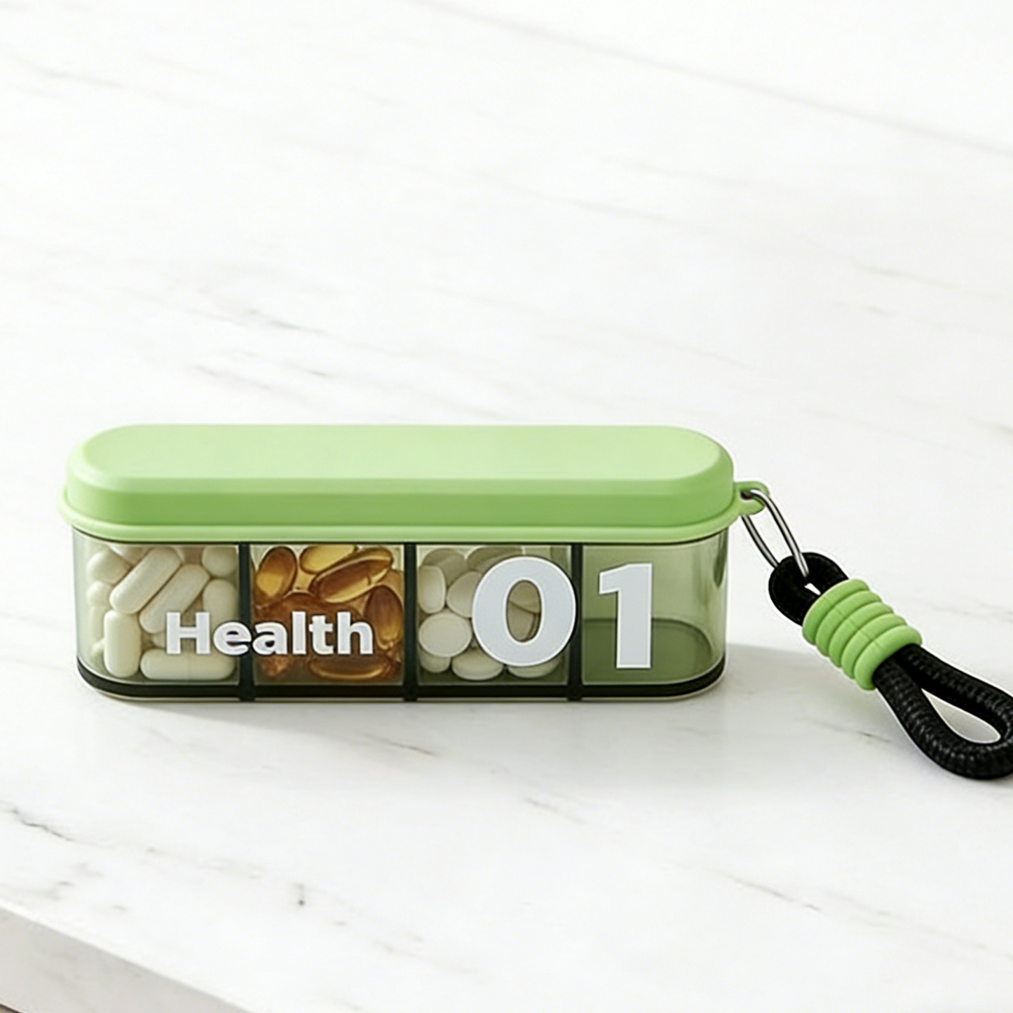 Harovex® Portable Pill Organizer – 4 Compartments