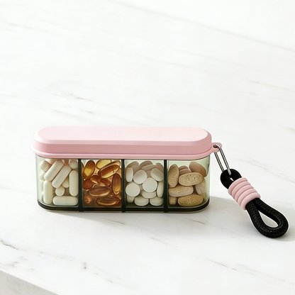 Harovex® Portable Pill Organizer – 4 Compartments
