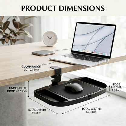 Harovex® Under-Desk Mouse Tray & Storage Drawer