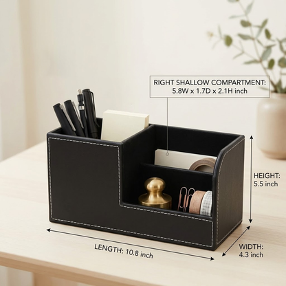 Harovex® PU Leather Desk Organizer